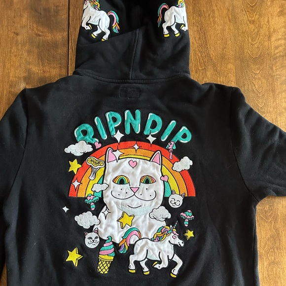 rip&dip double sided grunge/psychedelic y2k hoodie - Picture 1 of 5